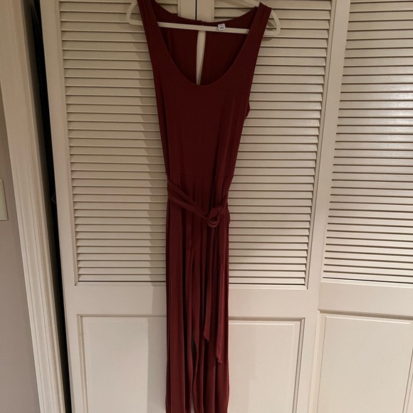 Slit racer back tie cropped romper - Picture 3 of 3